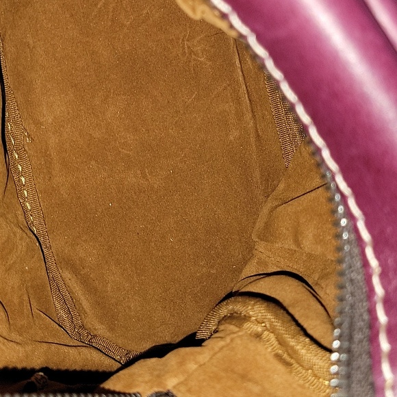 Patricia Nash Purple Leather Flap Front Crossbody Shoulder Bag - Picture 12 of 14